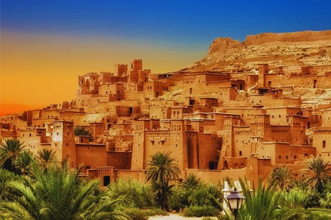 A scenic 5-day journey from Marrakech to Fes through the Atlas Mountains, Sahara Desert, kasbahs, and gorges.