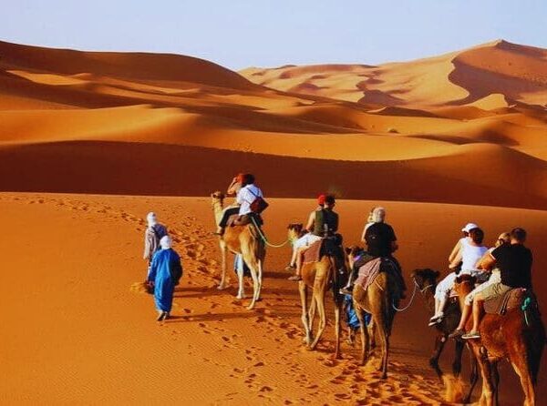 A scenic 5-day journey from Marrakech to Fes through the Atlas Mountains, Sahara Desert, kasbahs, and gorges.